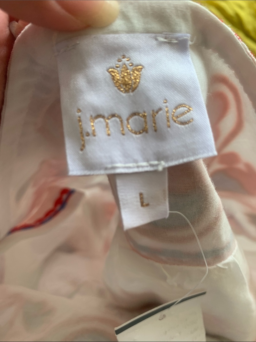 NWT J Marie White Embroidered Floral Dress Size L - Picture 6 of 8